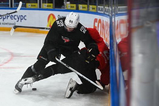 Раскатка «Авангарда» перед матчем в Магнитогорске