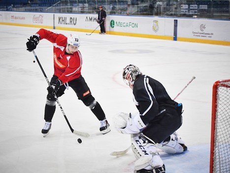 Раскатка "Авангарда" перед выездным матчем против "Слована"