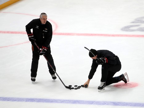 Раскатка «Авангарда» перед матчем с рижским «Динамо»