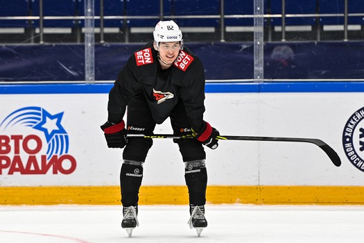 Тренировка «Авангарда» перед матчем в Новосибирске