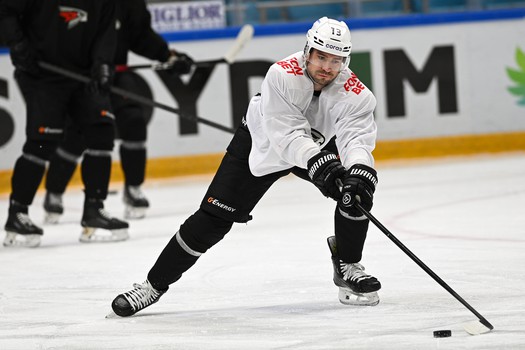 Раскатка «Авангарда» перед матчем в Астане