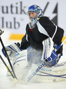 Раскатка "Авангарда" перед матчем с "Витязем" 10 октября 2013