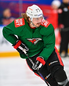 Раскатка «Авангарда» перед матчем в Тольятти