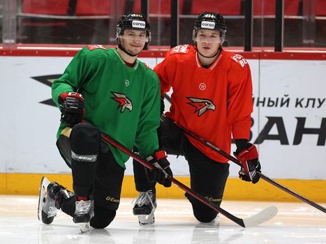 Раскатка «Авангарда» перед матчем с «Металлургом»