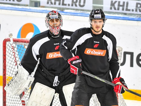 Раскатка "Авангарда" перед матчем с "Йокеритом"