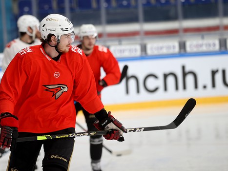 Раскатка «Авангарда» перед матчем в Нижнекамске