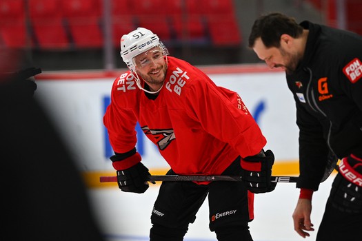 Раскатка «Авангарда» перед матчем в Балашихе