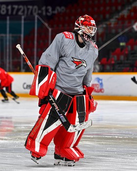 Раскатка «Авангарда» перед матчем в Череповце