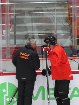 Раскатка «Авангарда» перед матчем с «Сибирью»