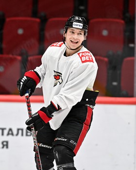 Раскатка «Авангарда» перед матчем с московским «Динамо»