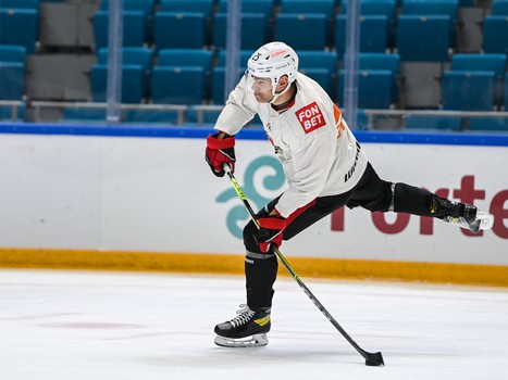 Раскатка «Авангарда» перед матчем в Нур-Султане