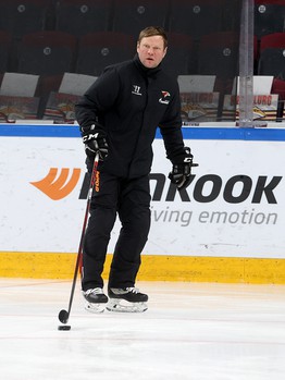 Тренировка «Авангарда» перед матчем в Магнитогорске