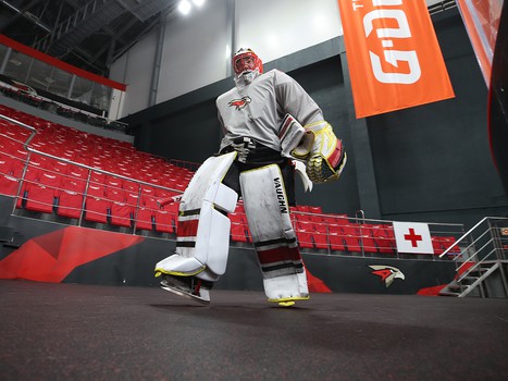 Тренировка «Авангарда» перед вылетом в Череповец