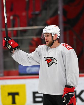 Раскатка «Авангарда» перед матчем в Балашихе