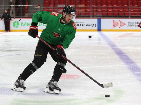 Раскатка «Авангарда» перед матчем с рижским «Динамо»