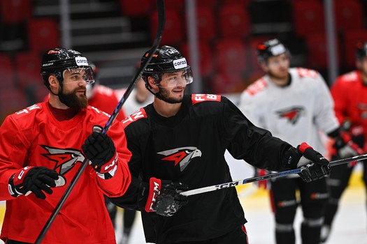 Раскатка «Авангарда» перед матчем с «Сибирью»