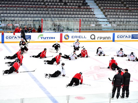 Раскатка "Авангарда" перед игрой со "Слованом"