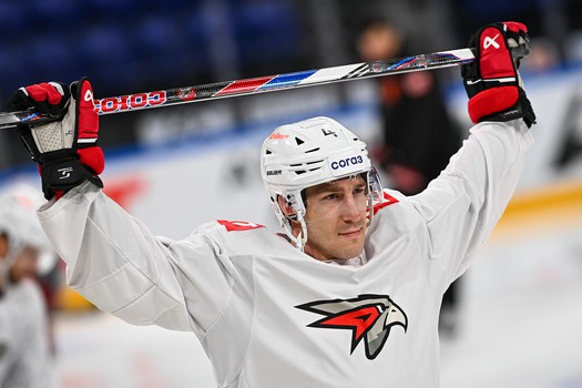 Тренировка «Авангарда» перед матчем в Новосибирске