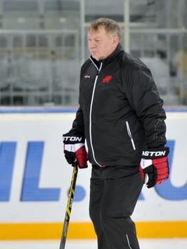 Раскатка "Авангарда" перед домашним матчем против "Медвешчака"