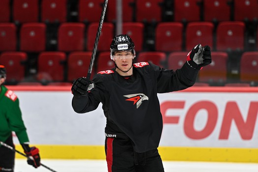 Раскатка «Авангарда» перед матчем с минским «Динамо»