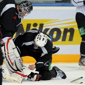 Раскатка "Авангарда" в Казани перед матчем с "Ак Барсом" 15 сентября 2013
