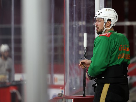 Тренировка «Авангарда» перед матчем в Екатеринбурге