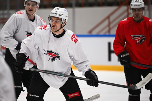 Тренировка «Авангарда» перед матчем в Хабаровске