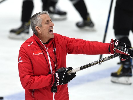 Раскатка "Авангарда" перед матчем с "Нефтехимиком"