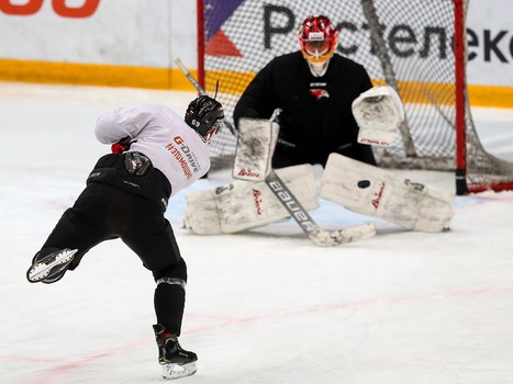 Раскатка «Авангарда» перед первым матчем серии с «Салаватом Юлаевым»