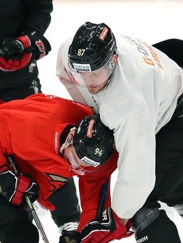 Раскатка «Авангарда» перед матчем с «Автомобилистом»