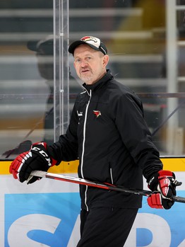 Раскатка «Авангарда» перед матчем в Череповце