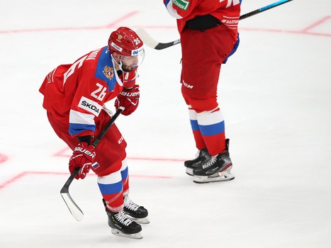 Семёнов и Войнов в матче сборной России против Швеции на Кубке 1 канала