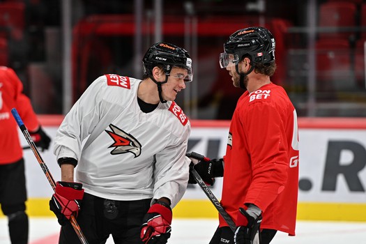 Раскатка «Авангарда» перед матчем с «Барысом»