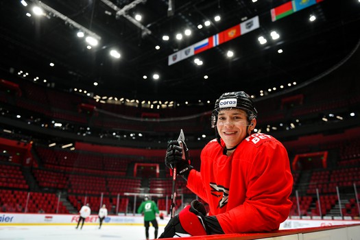 Тренировка «Авангарда» перед матчем со «Спартаком»