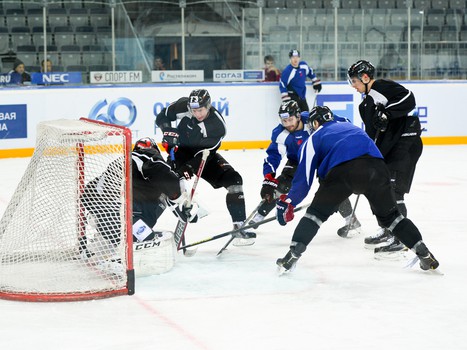 Раскатка "Авангарда" перед домашним матчем со "Спартаком"