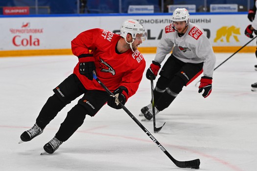 Тренировка «Авангарда» перед матчем в Тольятти