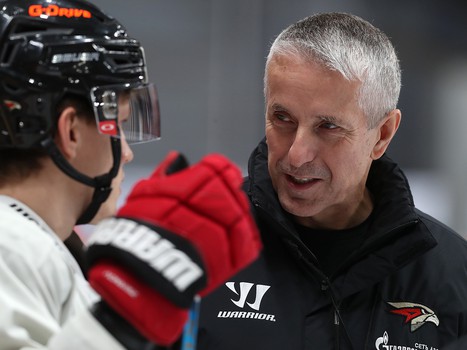 Раскатка «Авангарда» перед матчем против СКА