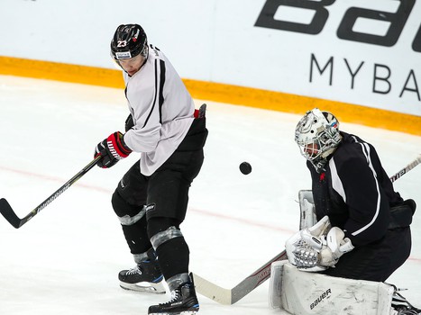 Раскатка «Авангарда» перед матчем со «Слованом»