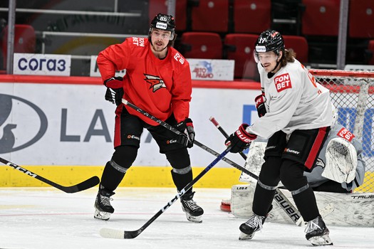 Раскатка «Авангарда» перед матчем с «Локомотивом»