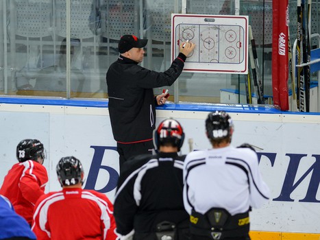 04.04.2016. Тренировка "Авангарда" на льду "Арены Омск"