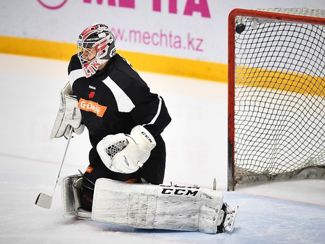 Раскатка "Авангарда" перед выездным матчем с "Барысом"