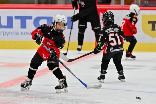 Тренировка воспитанников Хоккейной Академии «Авангард» 2019 года рождения на G-Drive Арене