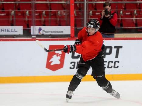 Раскатка «Авангарда» перед матчем с ХК «Сочи»