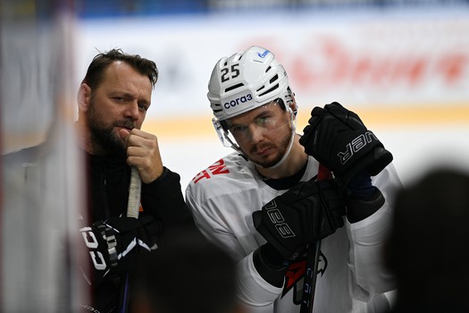 Тренировка «Авангарда» перед матчем в Санкт-Петербурге