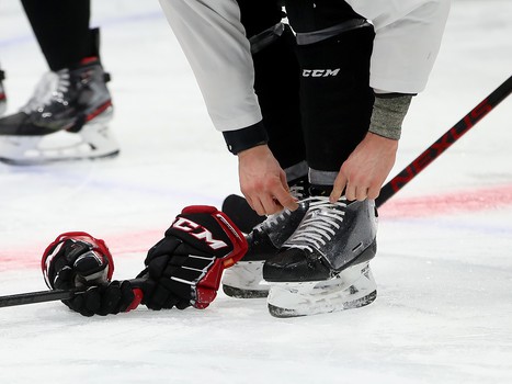 Тренировка «Авангарда» перед матчем в Уфе