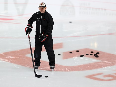 Раскатка «Авангарда» перед матчем с «Металлургом»