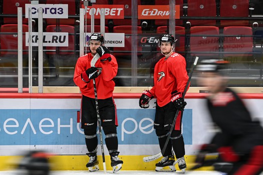 Раскатка «Авангарда» перед первым матчем серии с «Сибирью»