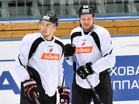 Раскатка "Авангарда" перед матчем с минским "Динамо"