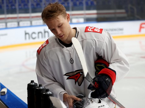 Раскатка «Авангарда» перед матчем в Нижнекамске