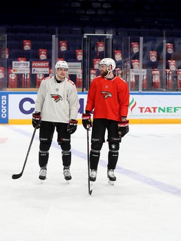 Тренировка «Авангарда» перед пятым матчем серии с «Ак Барсом»